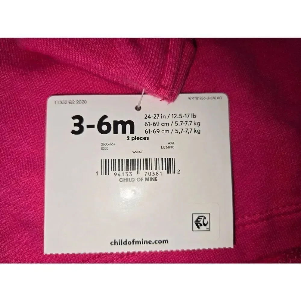 Carter's Girls Size 3-6 Months Fuschia 